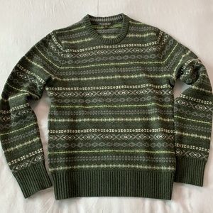 Banana Republic Merino Wool Fair Isle Crewneck Sweater